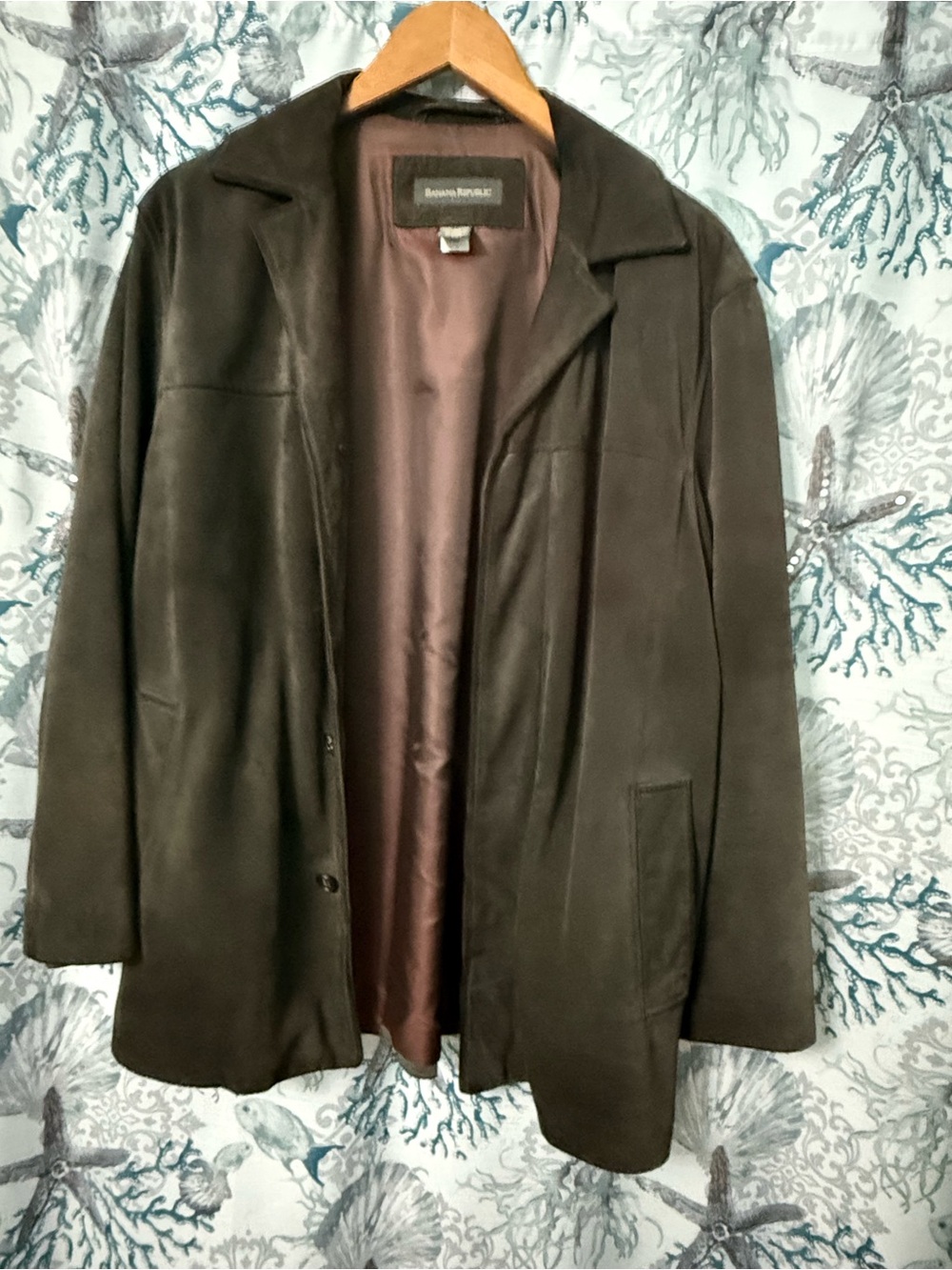 Banana Republic Men's Dark Brown Suede Jacket